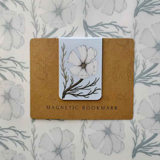 White Cosmo Magnetic Bookmark