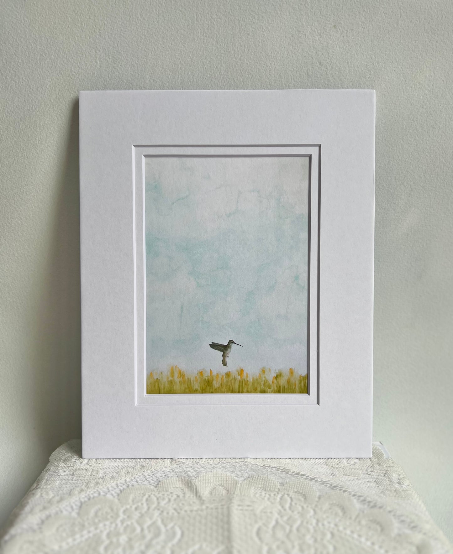 “Daffodils” Humminbird Art Print